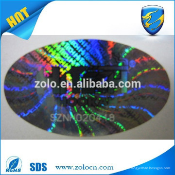 Adhésif solide Adhésif autocollant holographique permanent / autocollant laser brillant